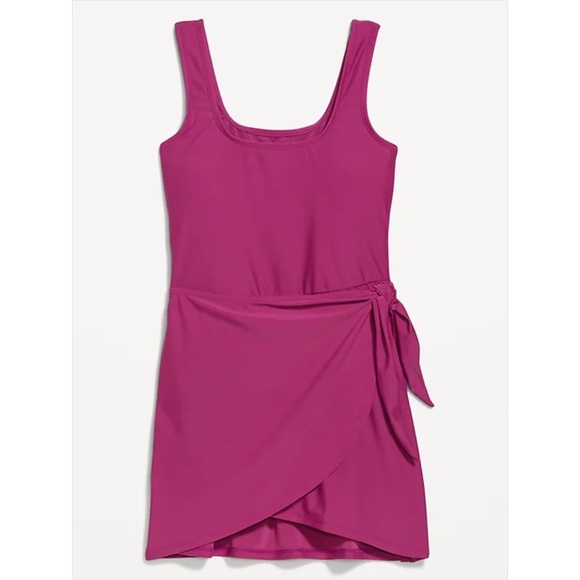 'NWT Old Navy Wrap-Front Swimsuit Dress - Picture 4 of 8